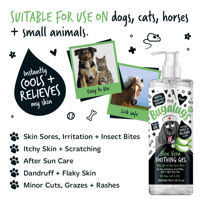 Bugalugs Aloe Vera Soothing Gel for Pets 250ML