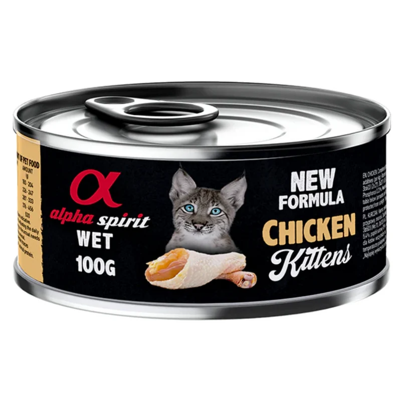 Alpha Spirit Chicken Kitten Wet Cat Food In Can 100G