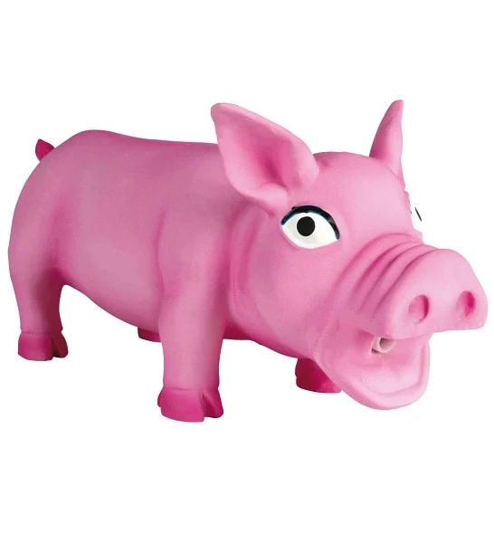 Trixie Latex Pig with Original Animal Sound Toy for Dogs