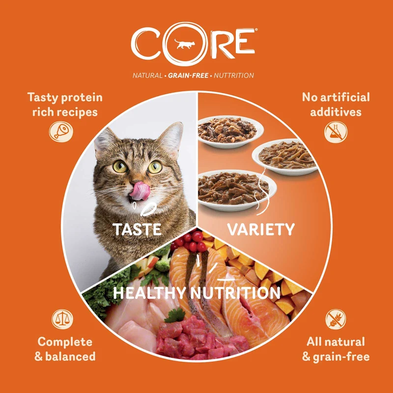 Wellness Core Signature Selects Shredded Boneless Chicken Entree With Turkey In Sauce Adult Wet Cat Food 79G