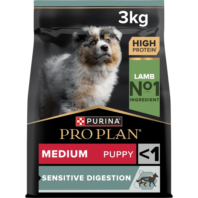 PURINA Pro Plan Medium Puppy Sensitive Digestion Dry Dog Food With Lamb 3KG