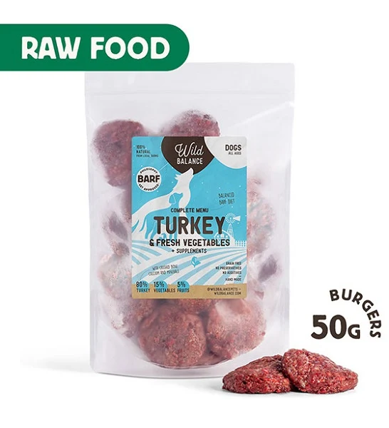 Wild Balance Complete BARF Menu Turkey Raw Food for Dogs