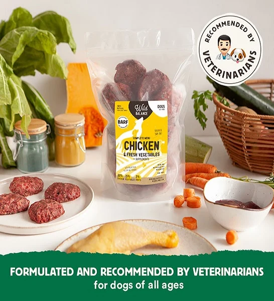 Wild Balance Complete BARF Menu Chicken Raw Food for Dogs