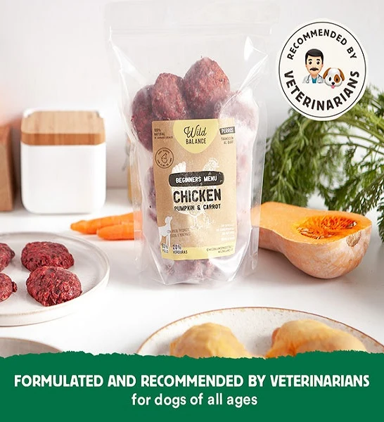 Wild Balance Complete BARF Beginners Menu Chicken Raw Food for Dogs 1KG