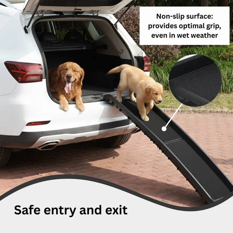 XDPC Foldable & Portable Dog Ramp Ladder With Anti-Slip Paster Surface For Enhanced Grip 155x40x15cm