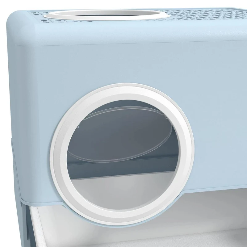 XDPC Modern Enclosed Cat Litter Box With Drawer System & Two-Way Entry 52.1x40.9x38.5cm