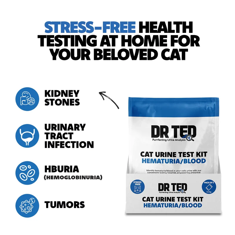 DR TED Cat Urine Test Kit for Hematuria/Blood 10g