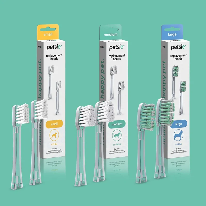 Petsie Revolutionary Electrolysis Dog Toothbrush Replacement Head