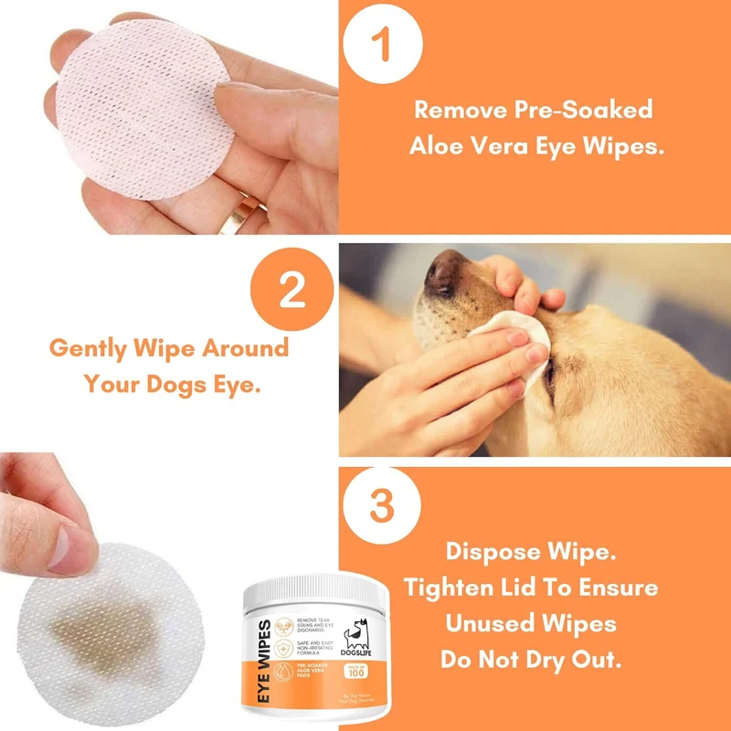 OurDogsLife Eye Wipes for Dogs 100pcs