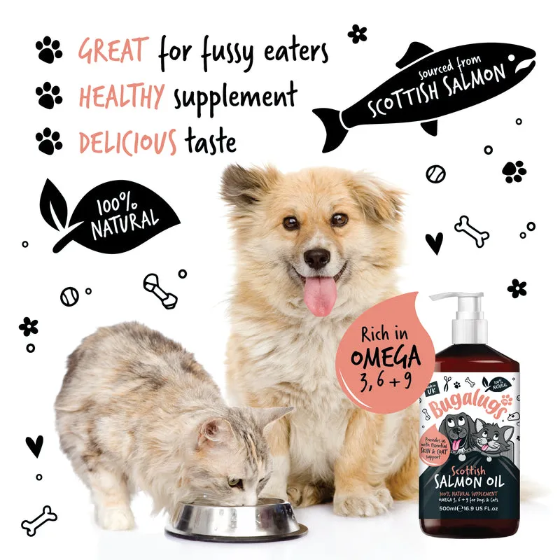 Bugalugs Scottish Salmon Oil For Dogs & Cats 500ml