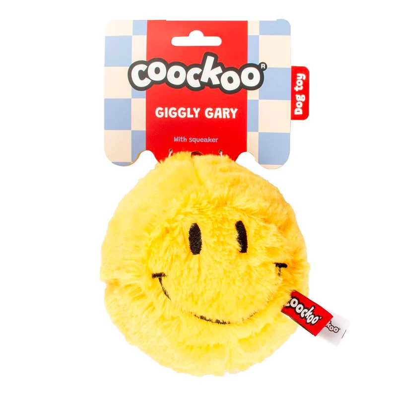 Ebi Coockoo Giggly Gary Cuddle Dog Toy Yellow 12cm