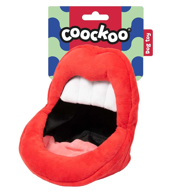 Ebi Coockoo Happy Hangry Cuddle Dog Toy Red 17x18x18cm