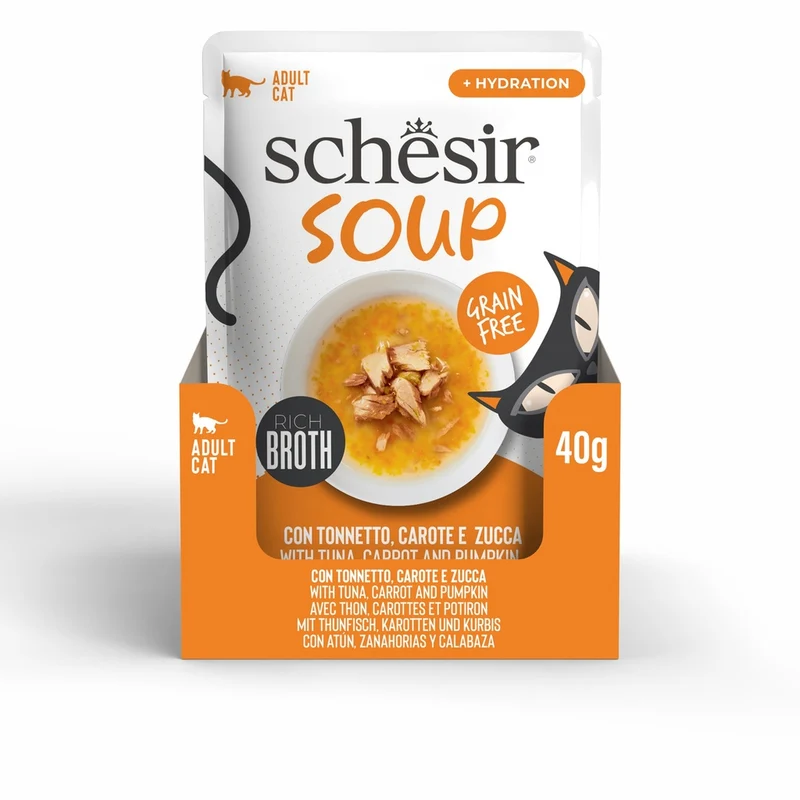 Schesir Tuna Pumpkin In Soup Pouch Wet Cat Food 40g