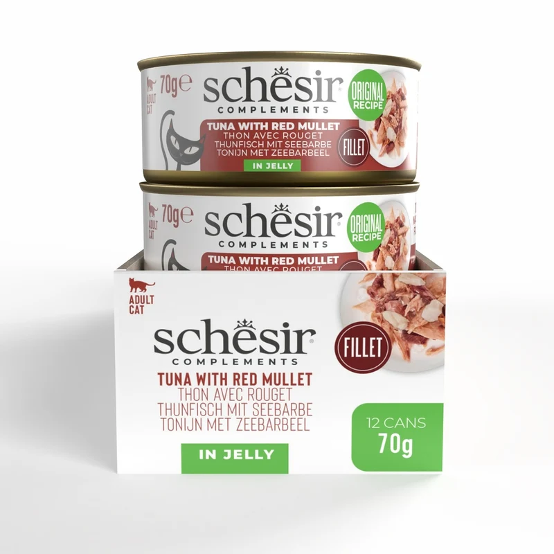 Schesir Complements Tuna With Red Mullet In Jelly Canned Wet Cat Food 70g