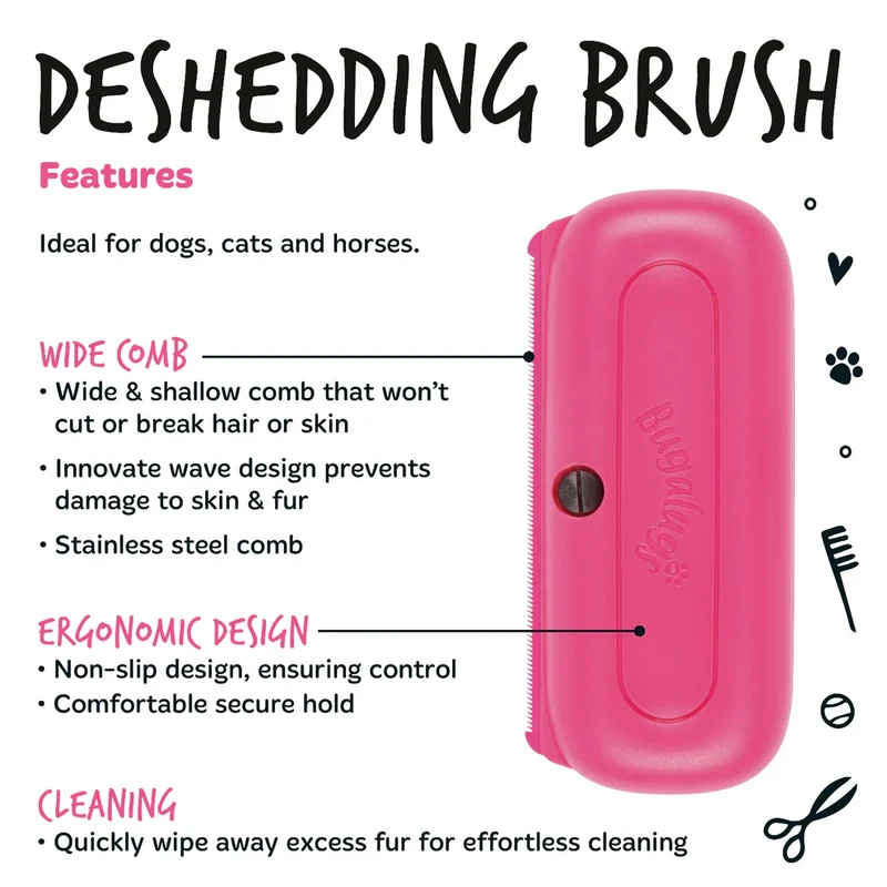 Bugalugs Deshedding Brush For Pets