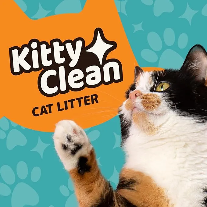 Kitty Clean Clumping Natural Bentonite Unscented Odour Control Cat Litter 5L - Pack of 2