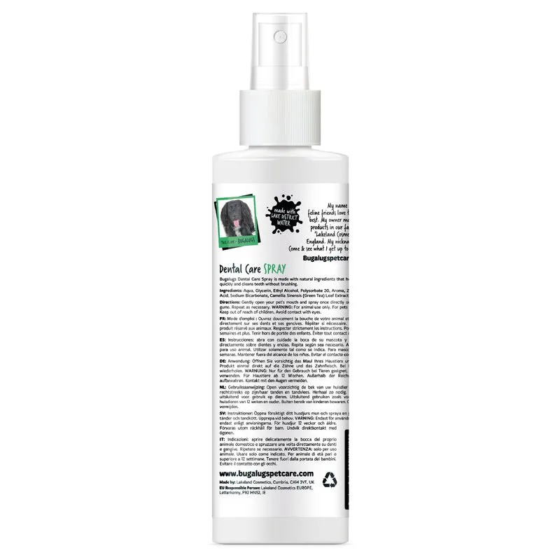 Bugalugs Dental Care Spray In Fresh Mint For Dogs & Cats 200ML