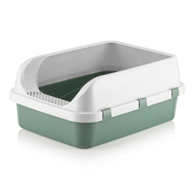 Thunder Paws Open Cat Litter Box Green 41.5x57.2x24.3cm