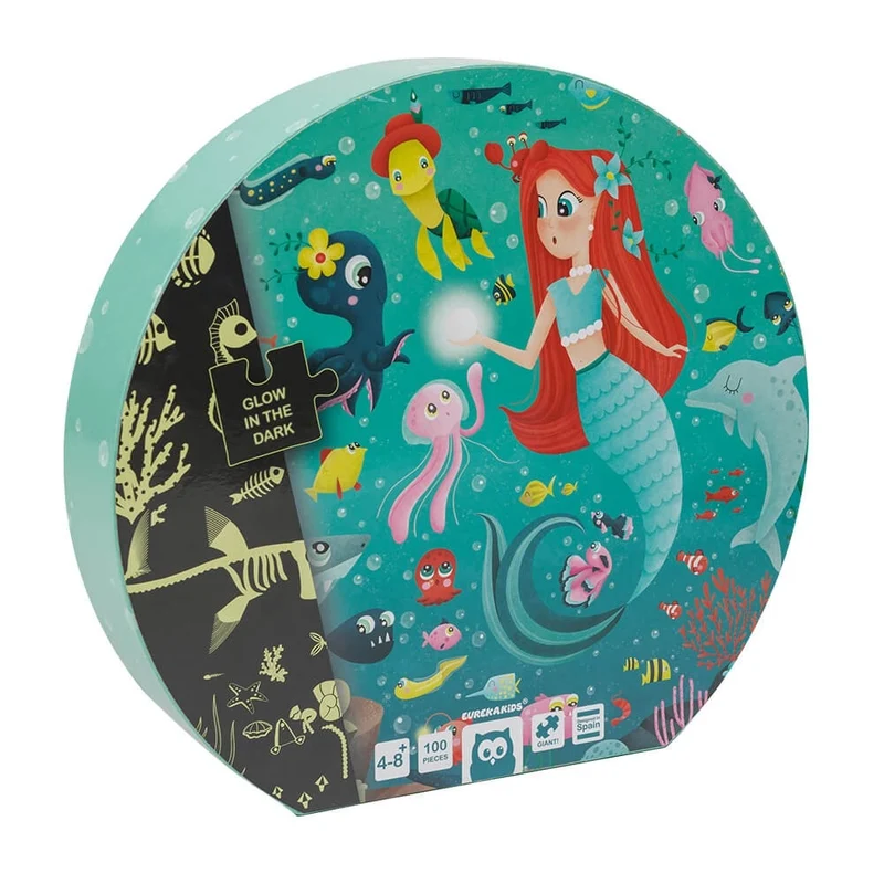 Eurekakids Puzzle Géant Phosphorescent 100 Pièces 4A+ - Sirènes