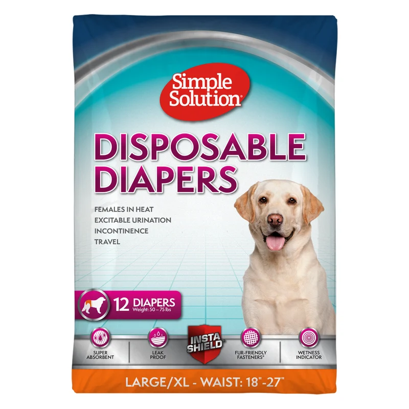Simple Solution Disposable Diapers for Female Dogs 12pcs