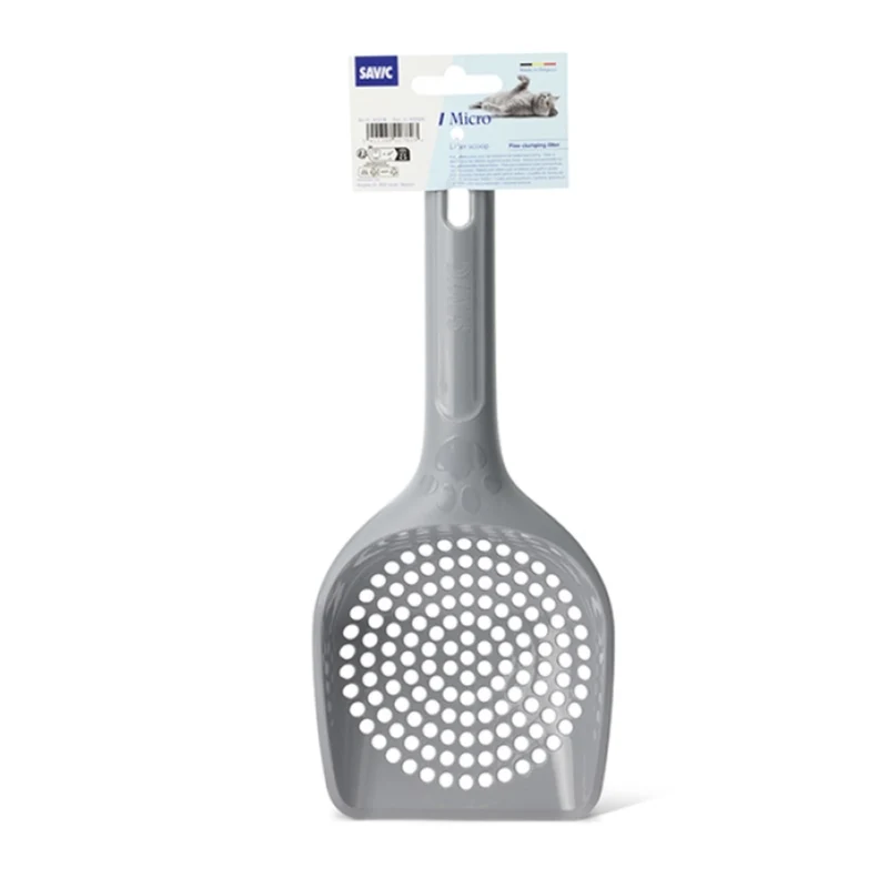 Savic Micro Cool Grey Cat Litter Scoop for Fine Clumping Litter 22.5x11.5x4.5cm