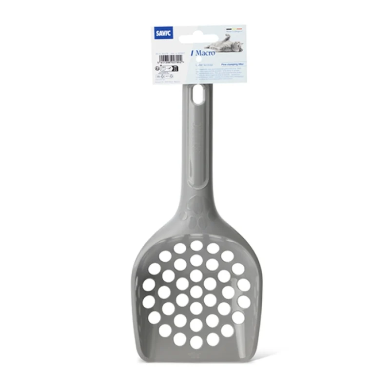 Savic Macro Cool Grey Cat Litter Scoop for Coarse Clumping Litter 22.5x11.5x4.5cm