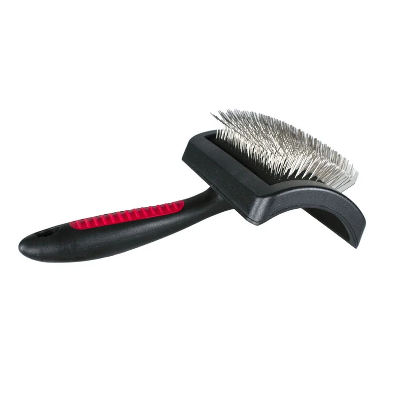 IdealDog Lucia Professional Hard Standard Pin Slicker Brush for Dogs & Cats Large