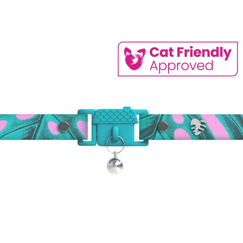 Kittyrama Monstera Botanicals Hypoallergenic Adult Cat Collar 19.5-26.5cm