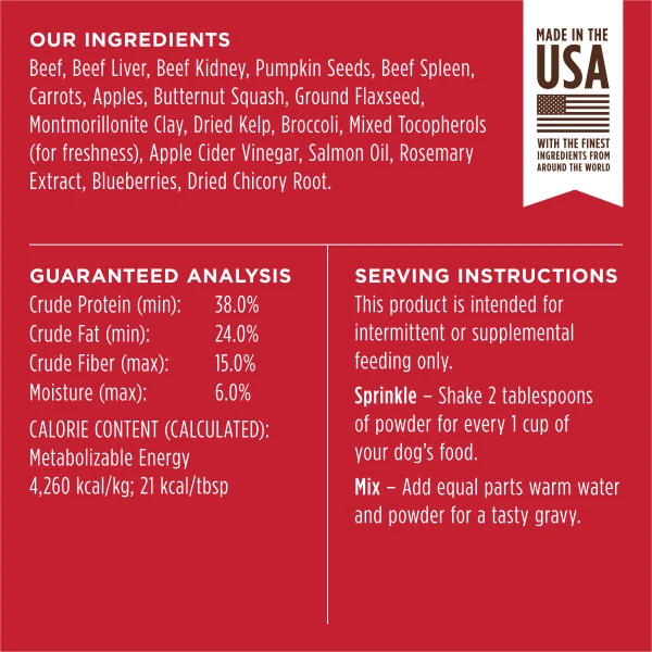 Instinct Raw Boost Shakers Beef Freeze Dried Dog Food Topper 5.5oz
