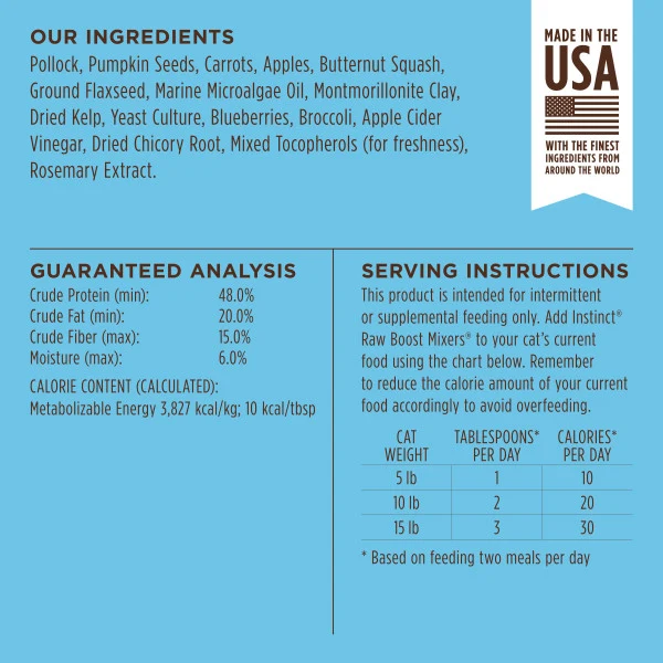 Instinct Raw Boost Mixers Wild-Caught Alaskan Pollock Recipe Cat Food Topper