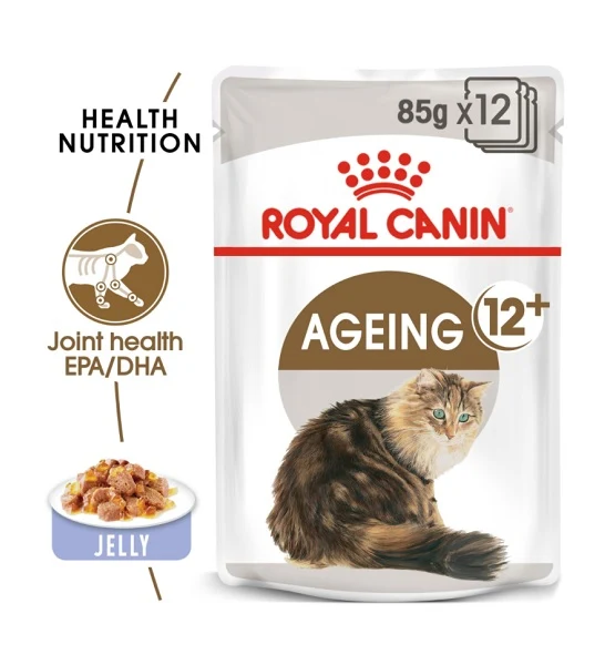 Royal Canin Ageing 12+ Chunks In Jelly Wet Cat Food 85G - Pack of 12