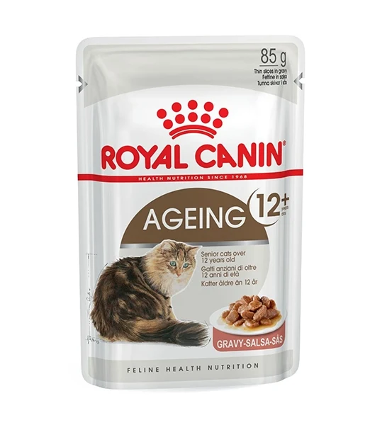 Royal Canin Ageing 12+ Adult Chunks In Gravy Wet Cat Food 85G - Pack of 12