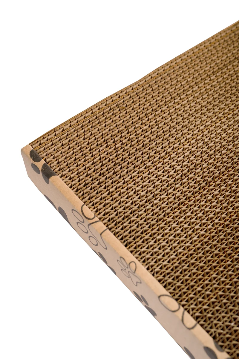 Thunder Paws Panela Cardboard Cat Scratcher 45x24x4cm - Brown