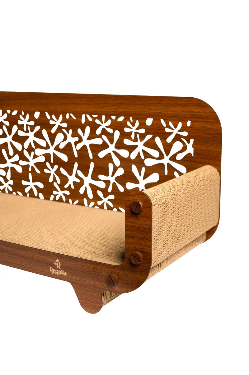 Regalia Stella Cat Scratcher 59x30x25cm - Dark Wood