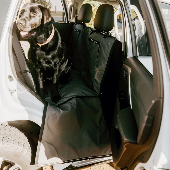 Huntlea Delux Car Back Seat Cover for Dogs - GREY