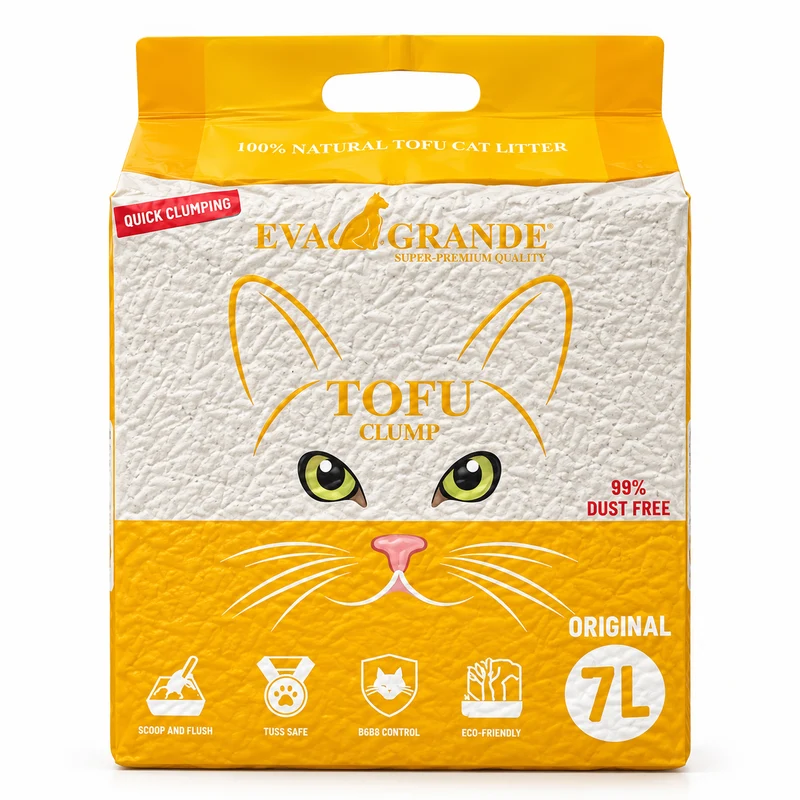 Eva Grande Eco-Friendly Original 100% Natural Tofu Clumping Cat litter 7L