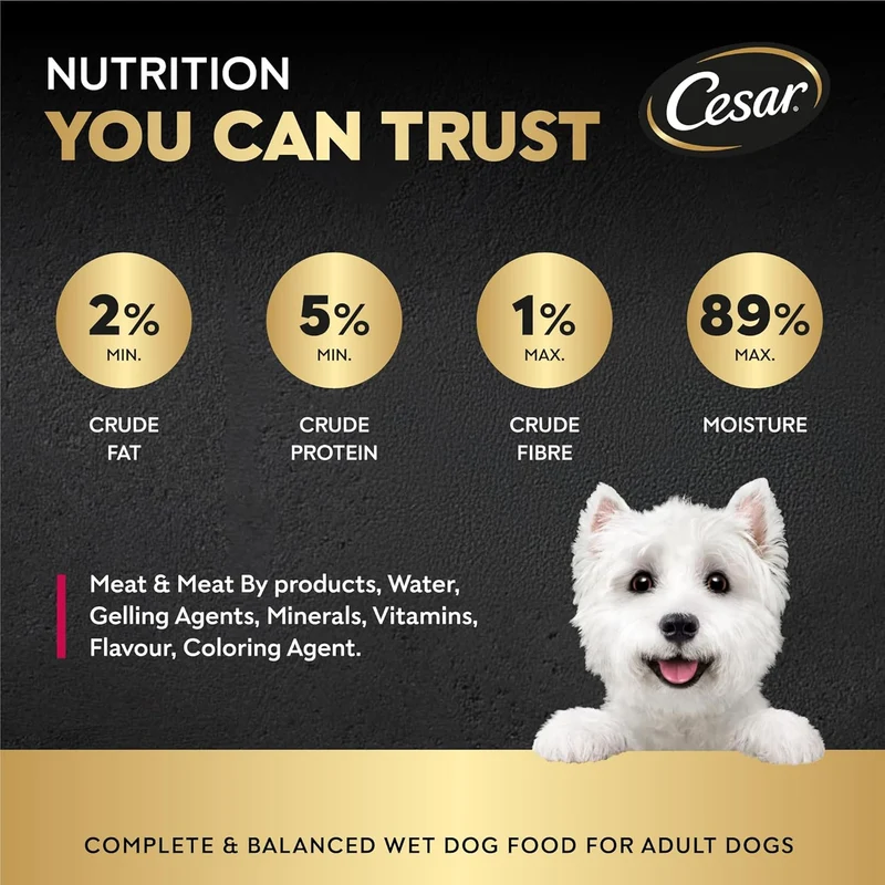 Cesar Beef 5+1 FREE Promo Pack Wet Dog Food 6X100G