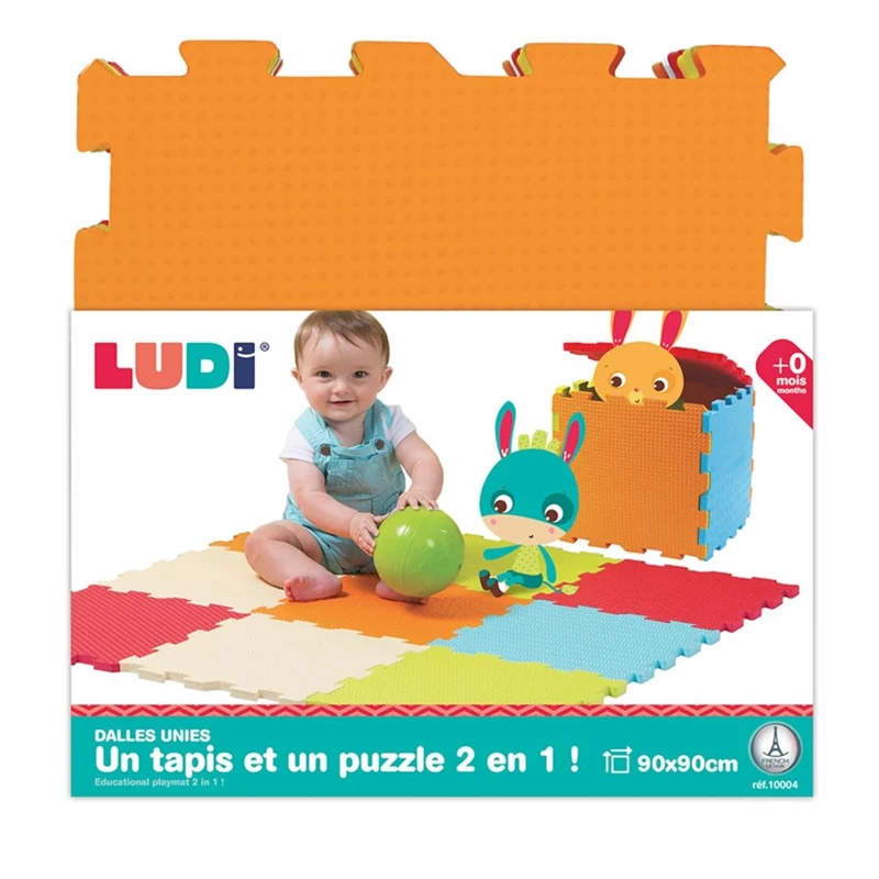 Ludi Tapis de Mousse Épais 90x90x1,3 cm