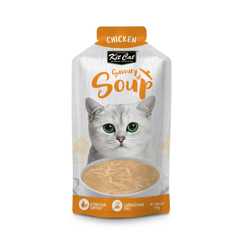 Kit Cat Savoury Soup Chicken Wet Cat Food 6x50G