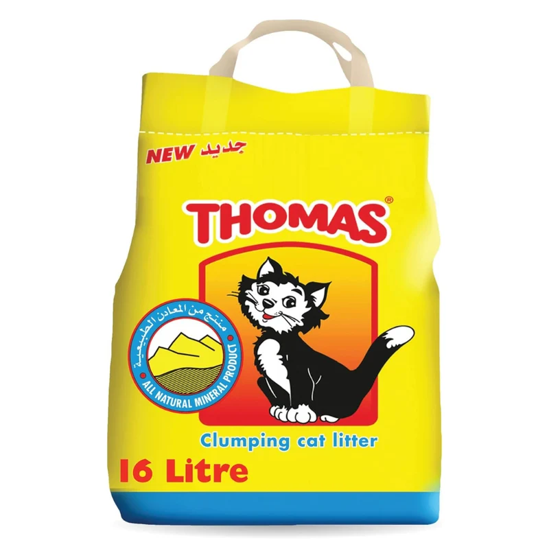 Thomas Natural Minerals Clumping Unscented Cat Litter 10KG - Pack of 10