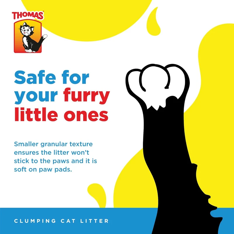 Thomas Natural Minerals Clumping Unscented Cat Litter 10KG - Pack of 10