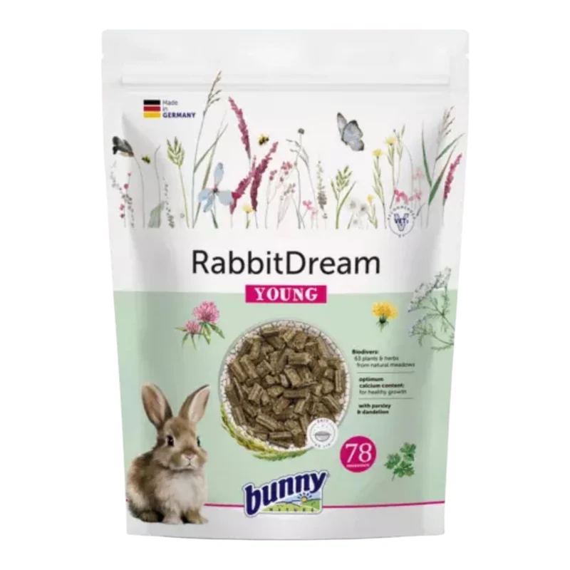 Bunny Dream Baby — Pienso para Conejos Jóvenes con 63 Plantas