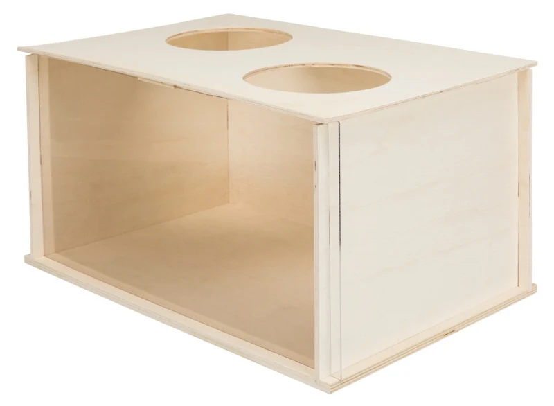 Caja para Escarbar de Madera para Conejos · Enriquecimiento Natural