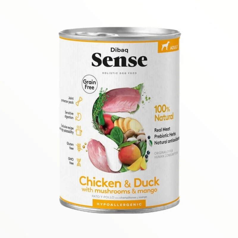 Dibaq Sense Pollo y Pato 380g — Comida Húmeda Grain Free para Perros