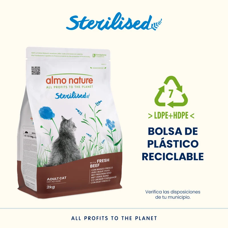 Almo Nature Adult Sterilised Buey Fresco Pienso para Gatos