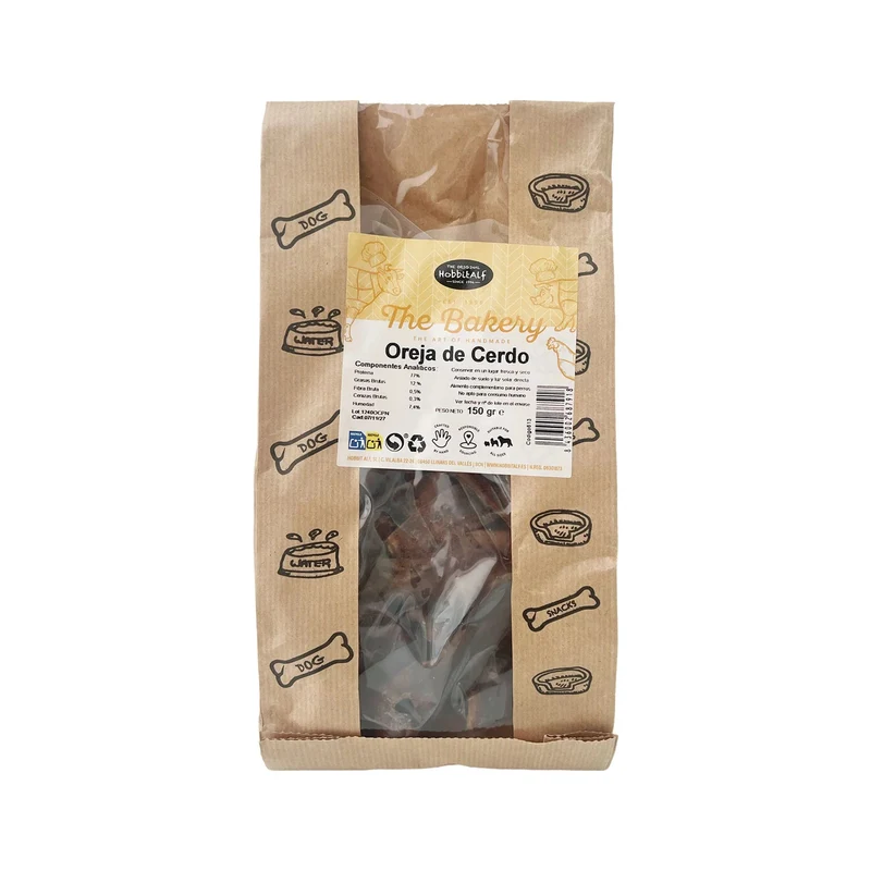 Hobbitalf Oreja de Cerdo en Tiras Snack Natural para Perros