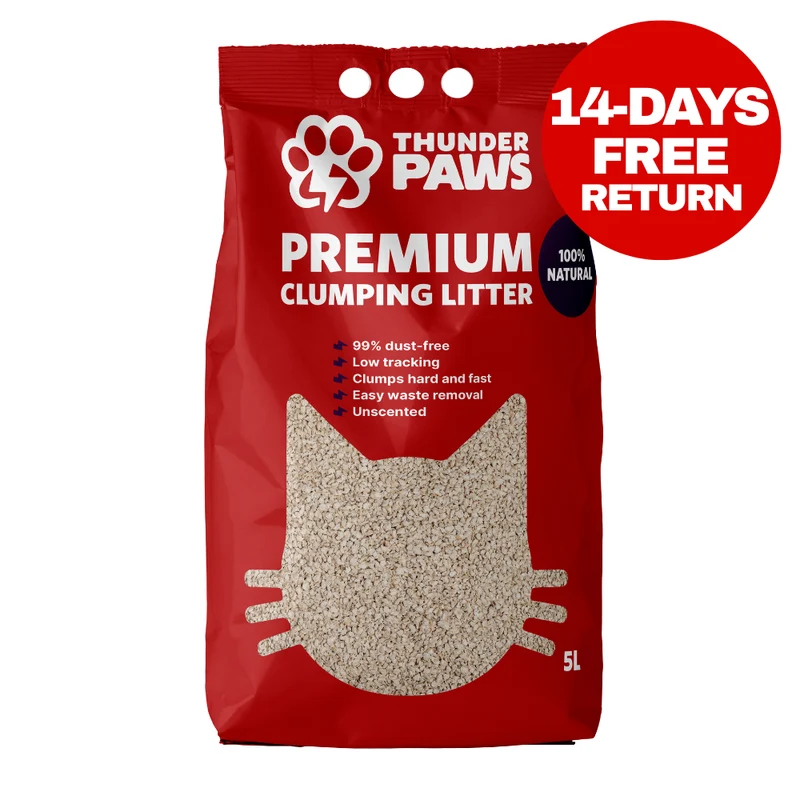 Thunder Paws Premium Hard Clumping Clay Cat Litter
