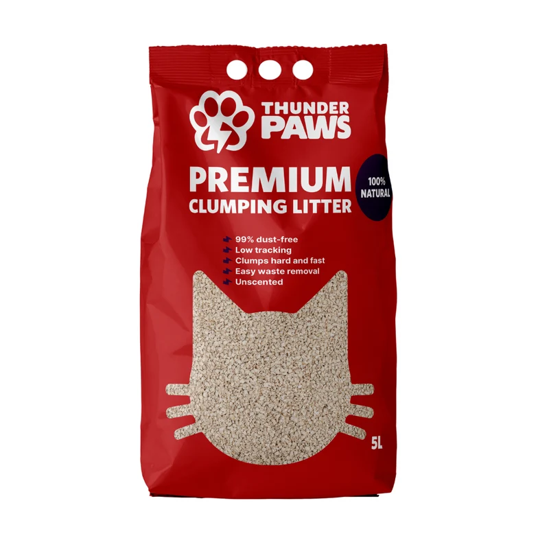 Thunder Paws Premium Hard Clumping Clay Cat Litter