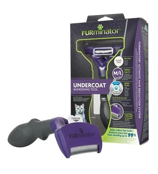 FURminator Undercoat DeShedding Tool for Long Hair Cats