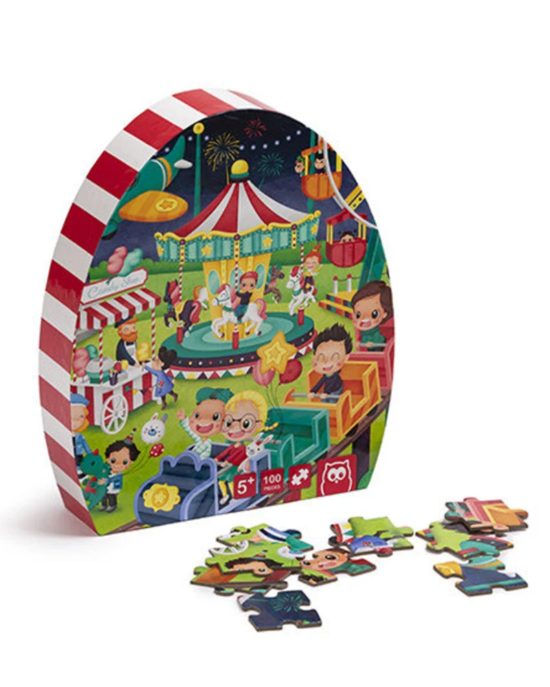 Eurekakids - Puzzle Parc d'attraction 100 Pièces 5Ans+